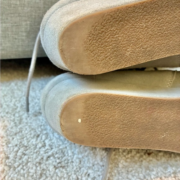 Women's Gray Suede Ankle Boots - Picture 12 of 13